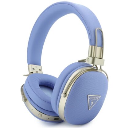 Ακουστικά Guess Grained Triangle Gold Logo Bluetooth ENC μπλε