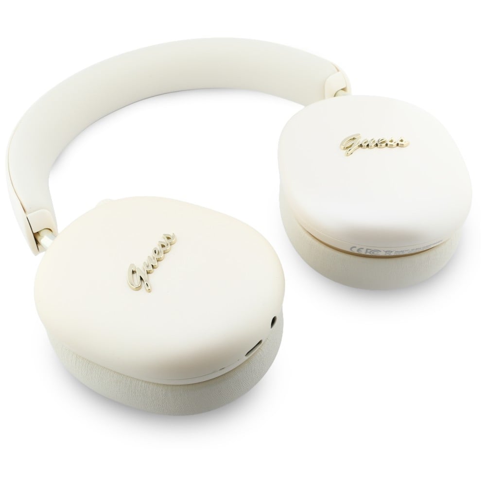 Ακουστικά Guess Metallic Effect Metal Script Logo Bluetooth ENC μπεζ - Image 3
