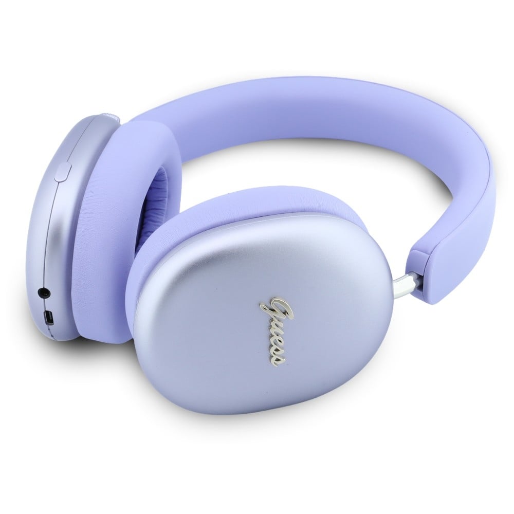 Ακουστικά Guess Bluetooth ENC Metallic Effect Metal Script Logo μωβ - Image 2