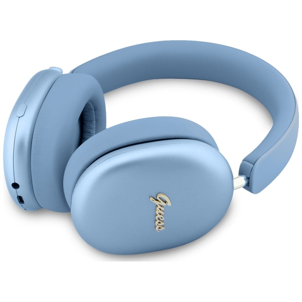 Guess Ακουστικά Over-ear Metallic Effect Metal Script Logo Bluetooth ENC μπλε - Image 2