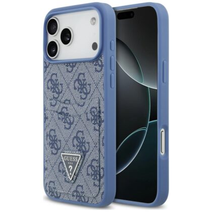 Guess 4G Double Card Triangle - θήκη για Apple iPhone 18 Pro Max / 17 Pro Max - Μπλε