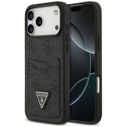 Guess 4G Double Card Triangle - θήκη για Apple iPhone 18 Pro Max / 17 Pro Max - Μαύρο