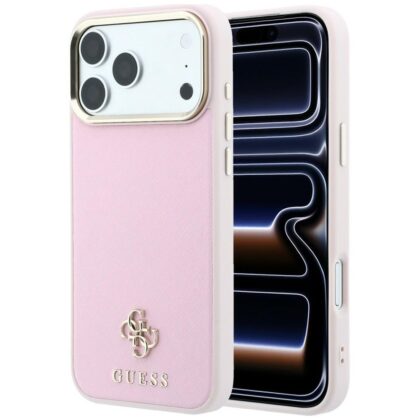 Guess Saffiano Small 4G & Classic Logo MagSafe - θήκη για Apple iPhone 18 Pro / 17 Pro - Ροζ