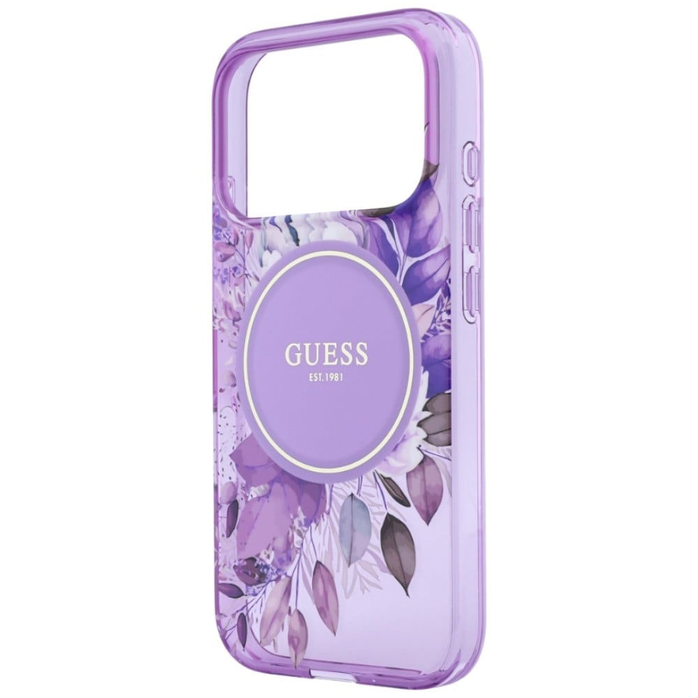 Guess IML Flowers Pearl Strap - θήκη για Apple iPhone 18 Pro / 17 Pro - Μωβ - Image 5