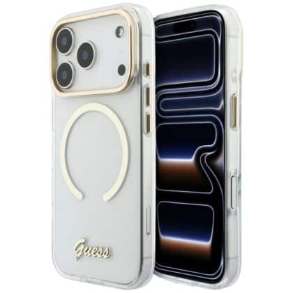 Guess IML Script Metal - θήκη για Apple iPhone 18 Pro Max / 17 Pro Max - Διάφανο