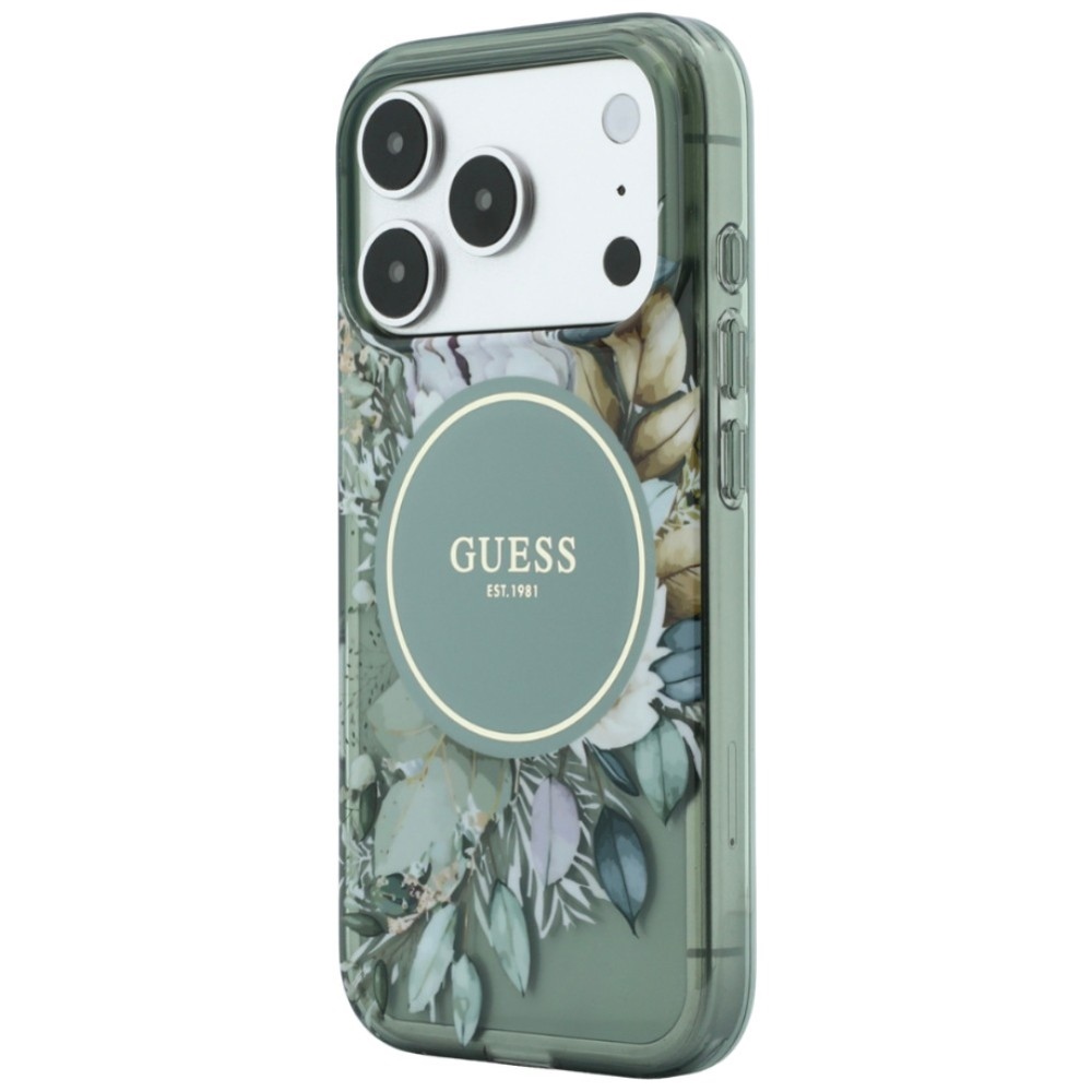 Guess IML Flowers Pearl Strap - θήκη για Apple iPhone 18 Pro Max / 17 Pro Max - Πράσινο - Image 2