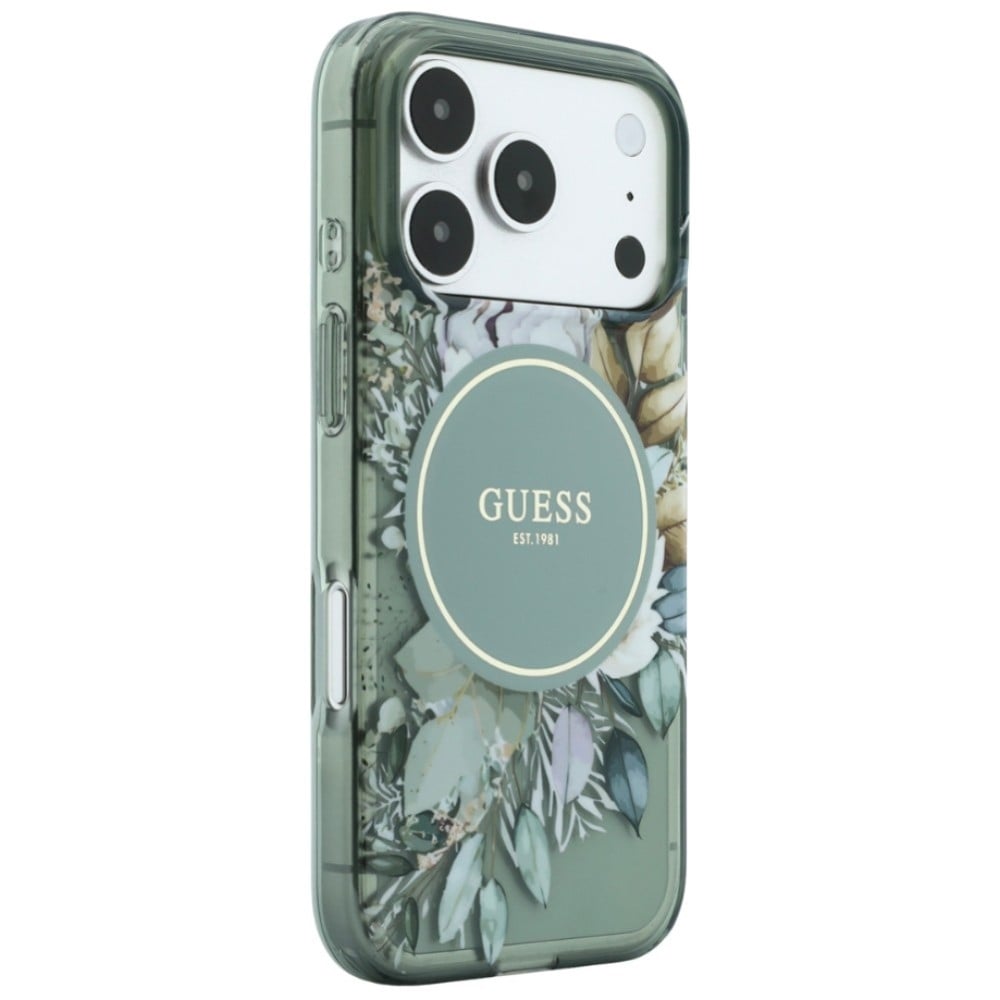 Guess IML Flowers Pearl Strap - θήκη για Apple iPhone 18 Pro Max / 17 Pro Max - Πράσινο - Image 3