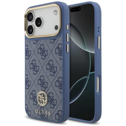 Guess 4G Strass Logo MagSafe - θήκη για Apple iPhone 18 Pro Max / 17 Pro Max - Μπλε