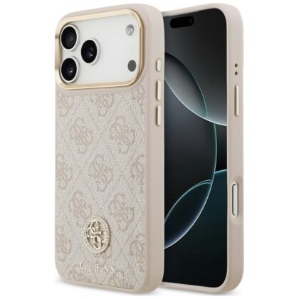 Guess 4G Strass Logo MagSafe - θήκη για Apple iPhone 18 Pro Max / 17 Pro Max - Ροζ
