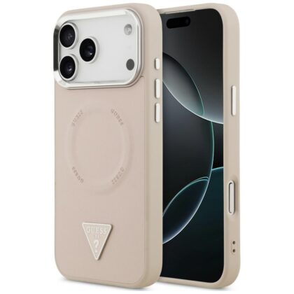 Guess Triangle Logo MagSafe - θήκη για Apple iPhone 18 Pro Max / 17 Pro Max - Ροζ