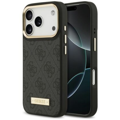 Guess 4G Logo Plate - θήκη για Apple iPhone 18 Pro Max / 17 Pro Max - Μαύρο
