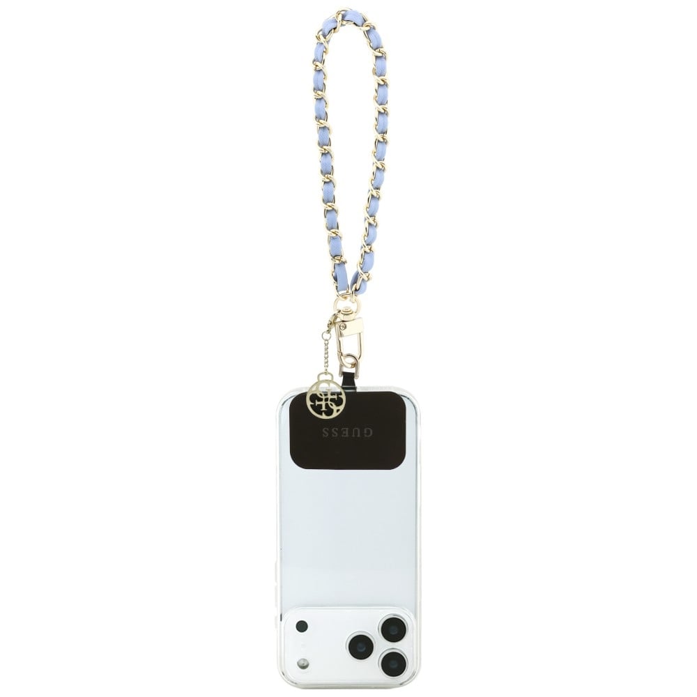 Guess Saffiano Chain 4G Charm Λουράκι Τηλεφώνου, Μπλε - Image 3