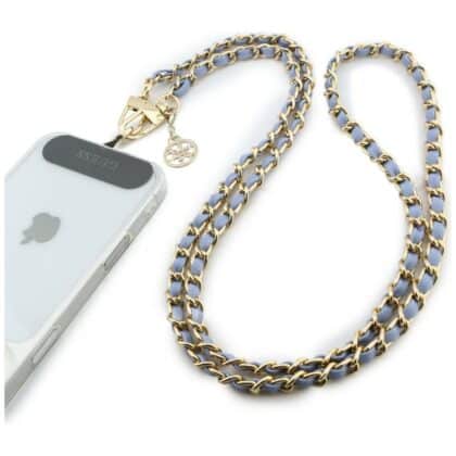 Guess Universal CBDY Saffiano Chain 4G Charm λουράκι μπλε