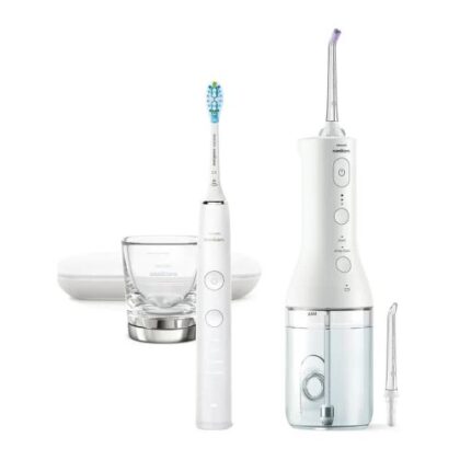 Philips Sonicare Power Flosser 3000 + Ηλεκτρική Οδοντόβουρτσα DiamondClean 9000 HX3886/41 EU