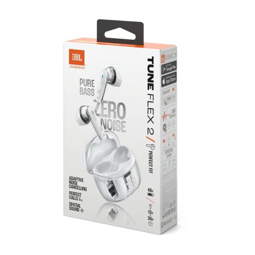 JBL Tune Flex 2 Ghost Edition TWS Bluetooth Ασύρματα Ενδοαυτιακά Ακουστικά Ghost White EU