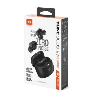 JBL Tune Buds 2 TWS Bluetooth Ασύρματα Ενδοαυτιακά Ακουστικά, Μαύρο, EU