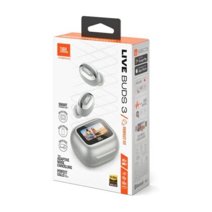 JBL Live Buds 3 TWS Ασύρματα Ενδοαυτιακά Ακουστικά Bluetooth, Ασημί, EU