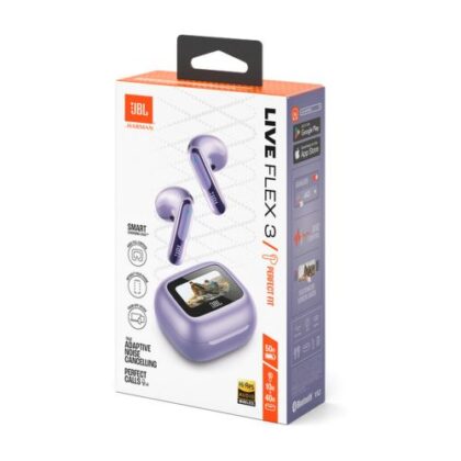 JBL Live Flex 3 TWS Ασύρματα Ακουστικά Bluetooth, Μωβ, EU