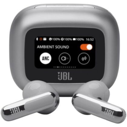JBL Live Flex 3 TWS Ασύρματα Ενδοαυτιακά Ακουστικά Bluetooth, Ασημί, EU