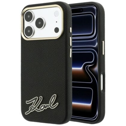 Karl Lagerfeld Grained - θήκη για Apple iPhone 18 Pro Max / 17 Pro Max - Μαύρο