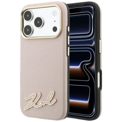 Karl Lagerfeld Grained - θήκη για Apple iPhone 18 Pro Max / 17 Pro Max - Ροζ