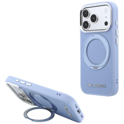 Karl Lagerfeld Saffiano Classic Logo - θήκη για Apple iPhone 18 Pro / 17 Pro - Μπλε