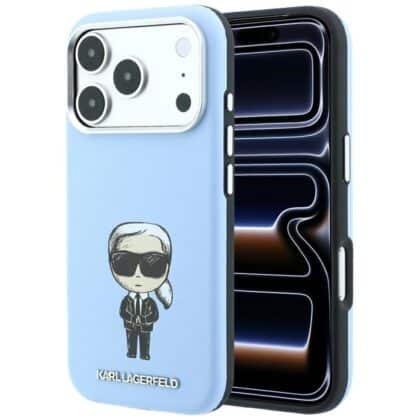 Karl Lagerfeld Smooth Leather Ikonik Sketch - θήκη για Apple iPhone 18 Pro Max / 17 Pro Max - Μπλε