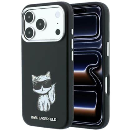 Karl Lagerfeld Leather Smooth Choupette Sketch - θήκη για Apple iPhone 18 Pro Max / 17 Pro Max - Μαύρο