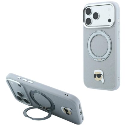 Karl Lagerfeld Karl Head Pin - θήκη για Apple iPhone 18 Pro Max / 17 Pro Max - Γκρι