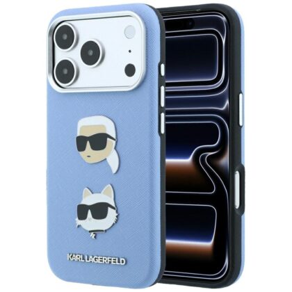 Karl Lagerfeld Karl & Choupette Heads Pins Logo - θήκη για Apple iPhone 18 Pro / 17 Pro - Με σχέδιο