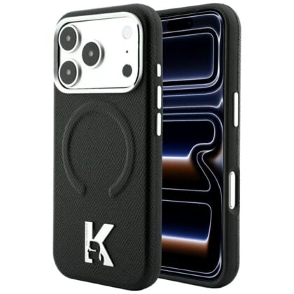 Karl Lagerfeld Grained Elongated Logo - θήκη για Apple iPhone 18 Pro Max / 17 Pro Max - Μαύρο
