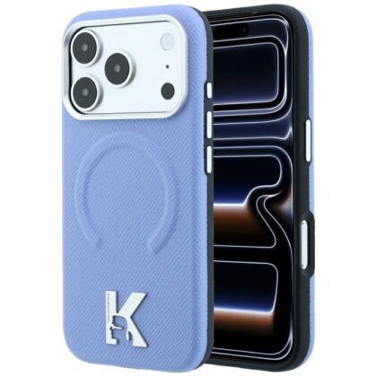 Karl Lagerfeld Grained Embossed Ring & Kameo Logo - θήκη για Apple iPhone 18 Pro / 17 Pro - Μπλε