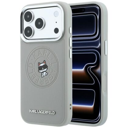 Karl Lagerfeld Point & Choupette Sketch - θήκη για Apple iPhone 18 Pro / 17 Pro - Γκρι