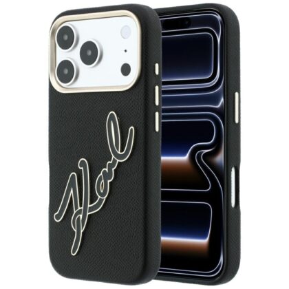 Karl Lagerfeld Smooth Big Resin Signature Logo - θήκη για Apple iPhone 18 Pro / 17 Pro - Μαύρο