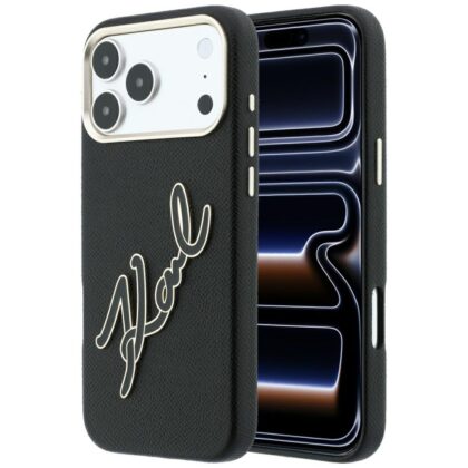 Karl Lagerfeld Smooth Big Resin Signature Logo - θήκη για Apple iPhone 18 Pro Max / 17 Pro Max - Μαύρο