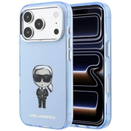 Karl Lagerfeld IML Ikonik Sketch Print - θήκη για Apple iPhone 18 Pro / 17 Pro - Μπλε