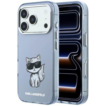 Karl Lagerfeld IML Choupette Body Sketch Print - θήκη για Apple iPhone 18 Pro / 17 Pro - Μπλε