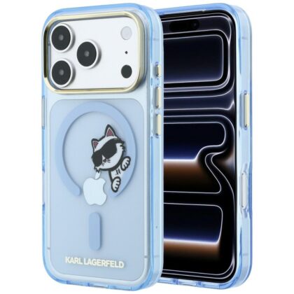 Karl Lagerfeld Peekaboo Logo MagSafe - θήκη για Apple iPhone 18 Pro / 17 Pro - Μπλε