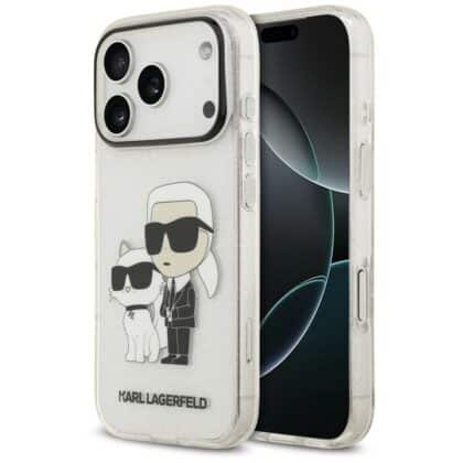 Karl Lagerfeld IML NFT Glitter Karl&Choupette - θήκη για Apple iPhone 18 Pro / 17 Pro - Διάφανο
