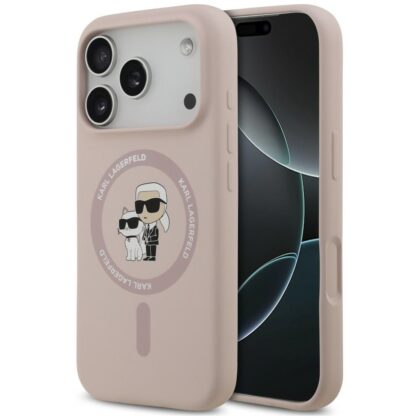 Karl Lagerfeld Silicone Karl&Choupette Ring MagSafe - θήκη για Apple iPhone 18 Pro - Μπεζ