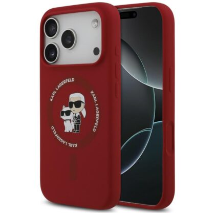 Karl Lagerfeld Silicone KC Body Ring - θήκη για Apple iPhone 18 Pro / 17 Pro - Κόκκινο