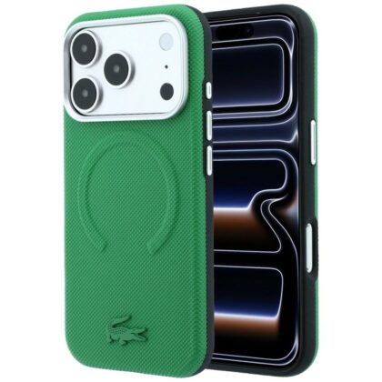 Lacoste Petit Pique Embossed - θήκη για Apple iPhone 18 Pro / 17 Pro - Πράσινο