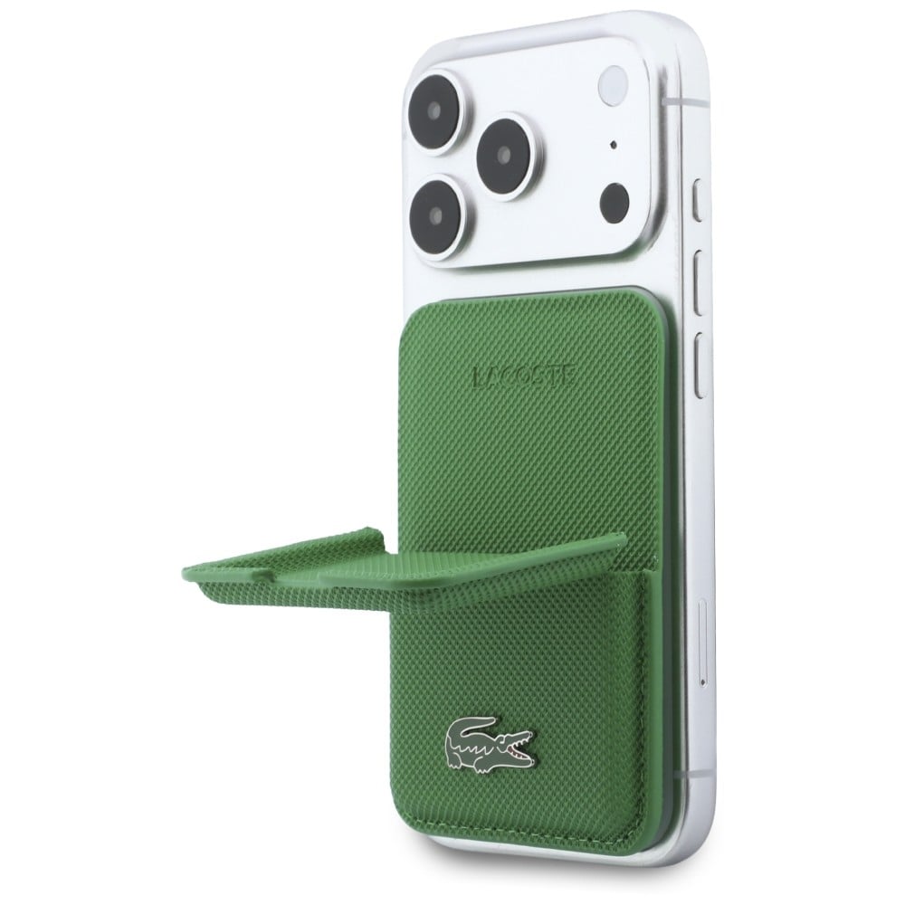 Lacoste Iconic Petit Pique MagSafe μαγνητικό πορτοφόλι με βάση τερρακότα - Image 5
