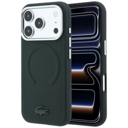 Lacoste Petit Pique Embossed - θήκη για Apple iPhone 18 Pro / 17 Pro - Πράσινο