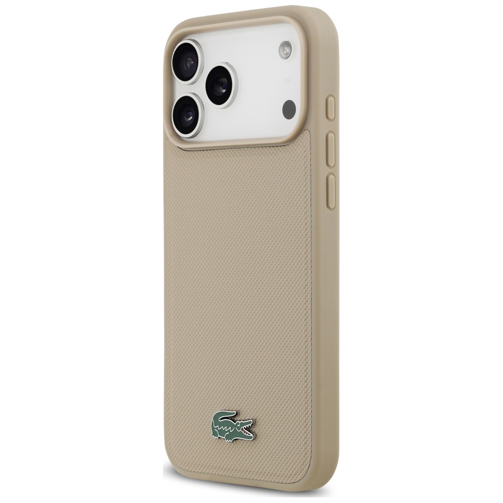 Lacoste Petit Pique Lacquer Logo MagSafe - θήκη για Apple iPhone 18 Pro / 17 Pro - Μπεζ - Image 2