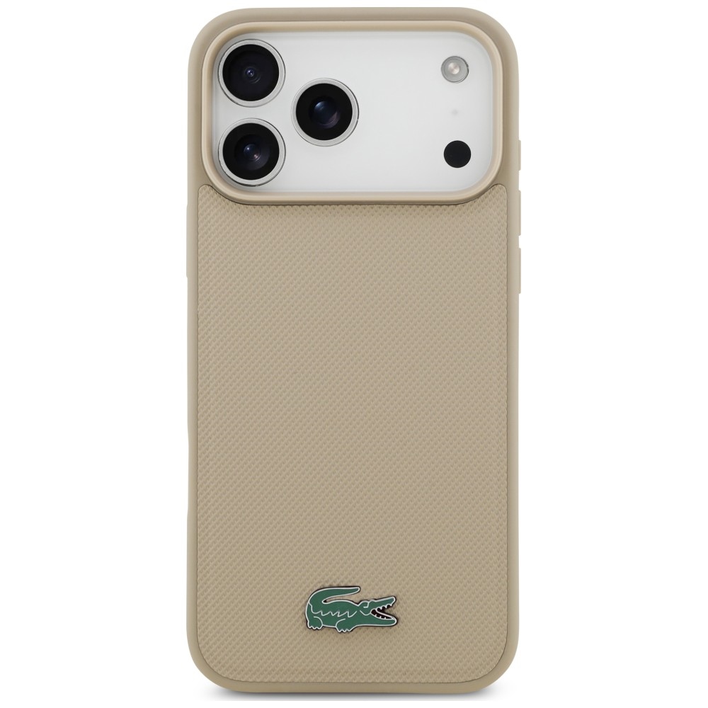 Lacoste Petit Pique Lacquer Logo MagSafe - θήκη για Apple iPhone 18 Pro / 17 Pro - Μπεζ - Image 3