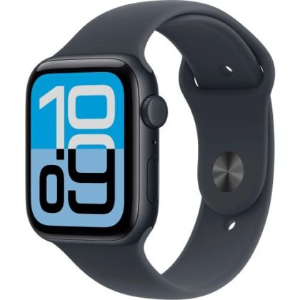 Apple Watch SE 3 (2025) GPS + Cellular 44mm Θήκη Alu Midnight, Λουράκι Sport Midnight M/L EU MEPJ4QL/A