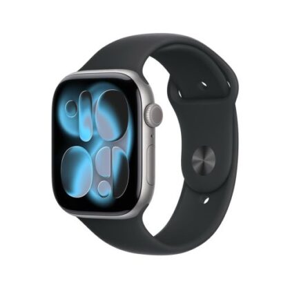 Apple Watch Series 11 (2025) GPS + Cellular Smartwatch 46mm, Space Gray Alu Case, Black Sport Band M/L EU MFCA4Z