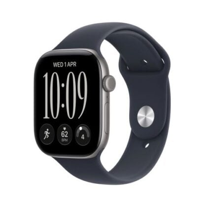 Apple Watch Series 12 Smartwatch GPS 42mm, Space Gray Alu Case, Navy Blue Sport Band S/M, EU, MJE74