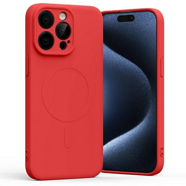 Mercury Semi-Silicone - θήκη για Apple iPhone 15 Pro Max - Κόκκινο